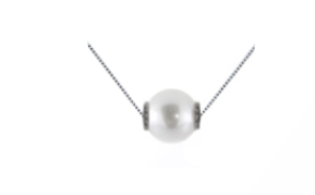 Collana con perla passante 7-7,5
